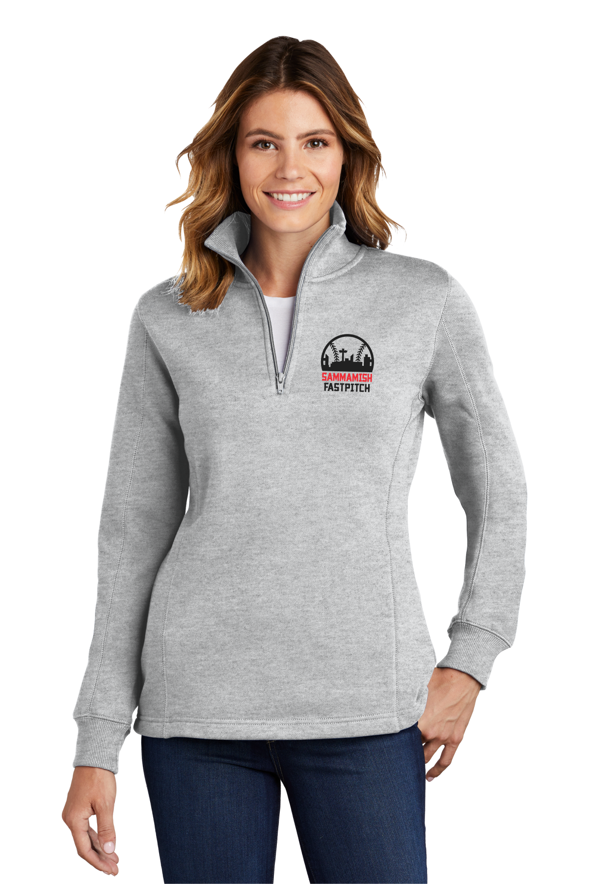 Women's 1/4-Zip Sweatshirt - Main Logo