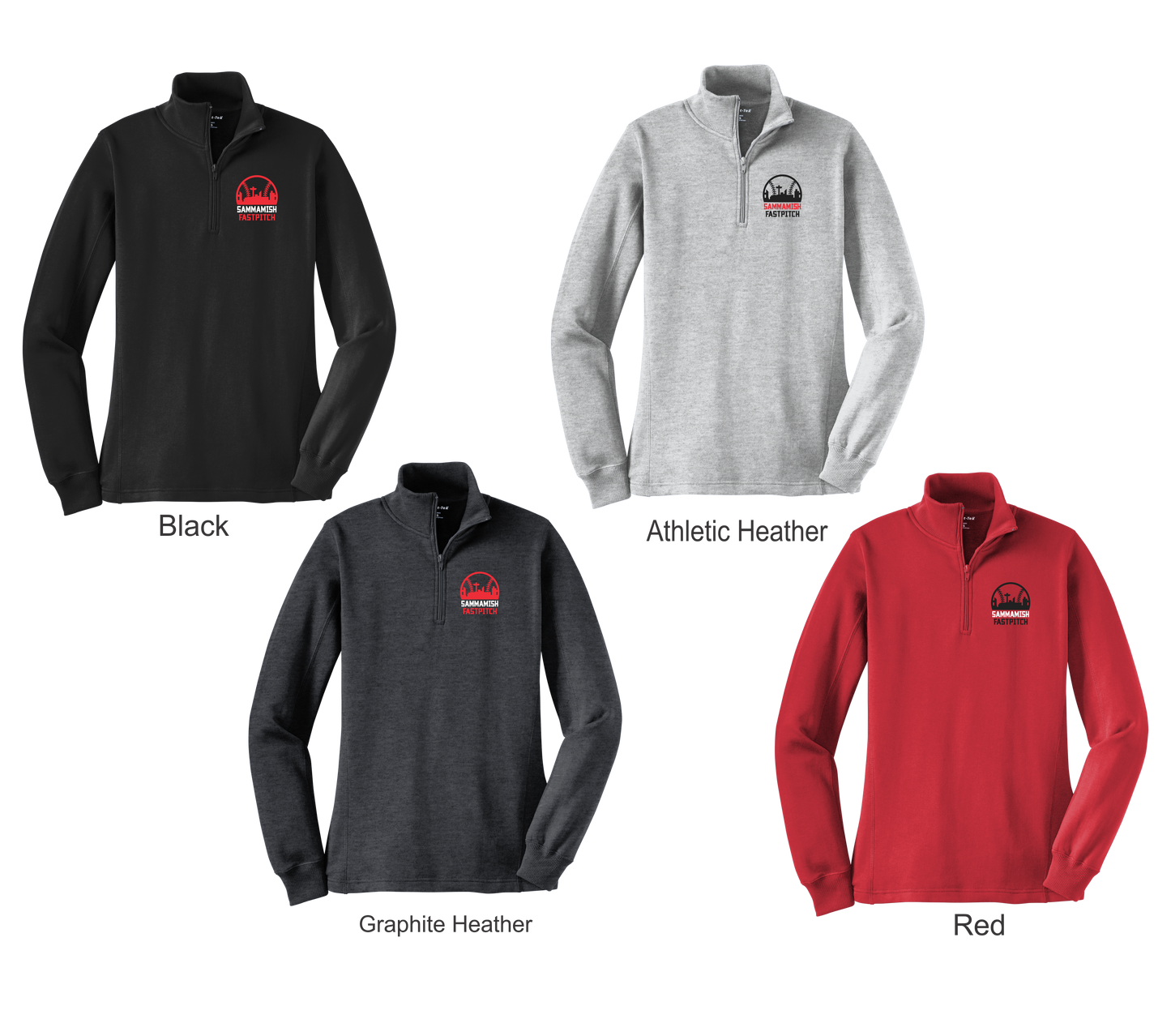 Women's 1/4-Zip Sweatshirt - Main Logo