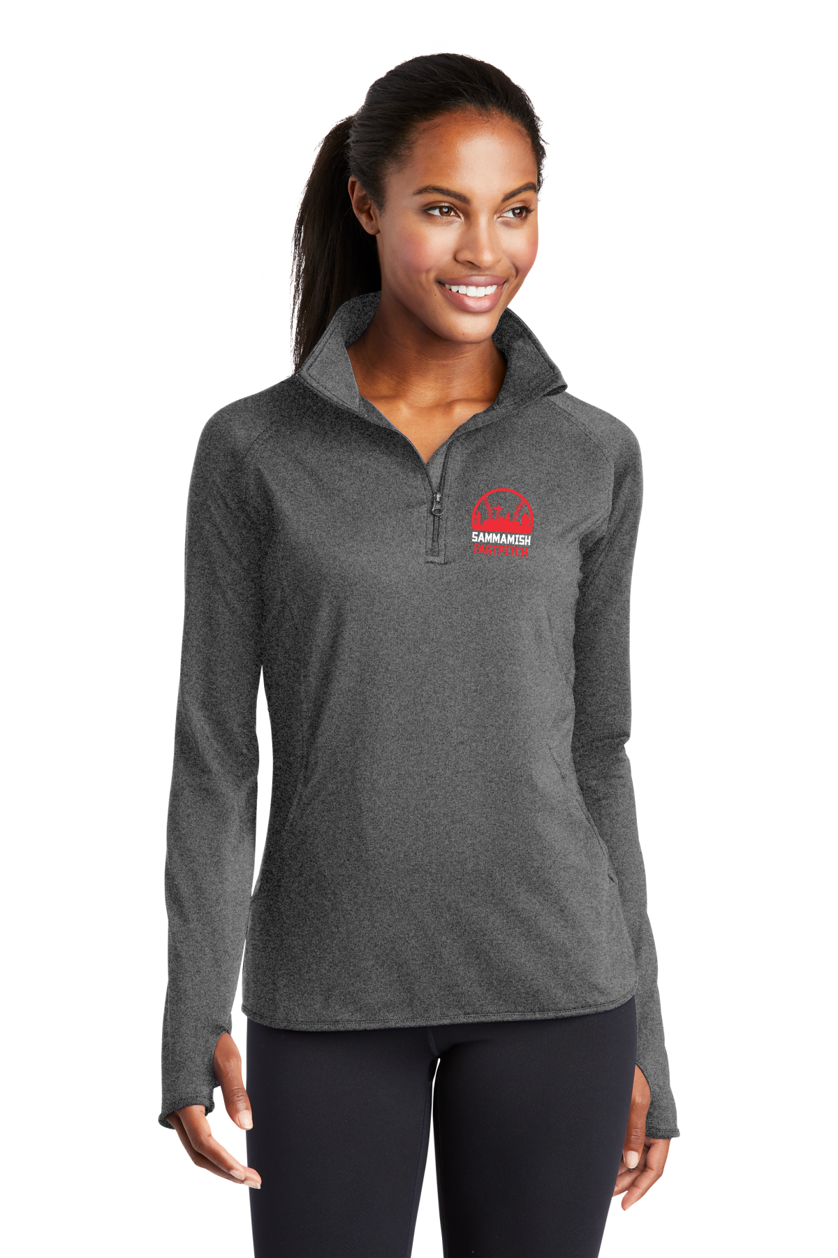 Womens Sport-Tek 1/4 Zip Pullover - Main Logo