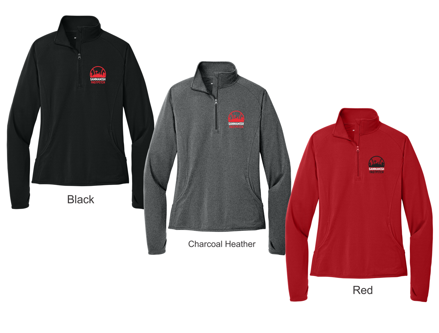 Womens Sport-Tek 1/4 Zip Pullover - Main Logo